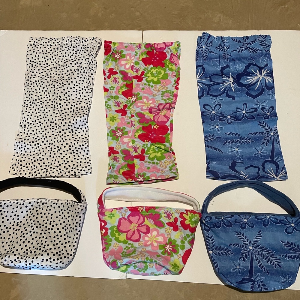 Set of 3 Child Capris and Matching Bags size 4